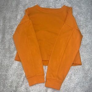 Orange cropped sweater